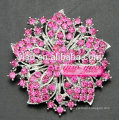 Broche de broche de noiva de cristal de flores